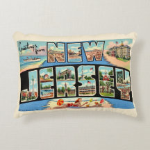 New Jersey-Gruß Vintage-Wurfkissen