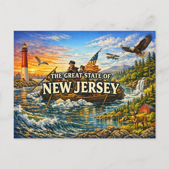 New Jersey Grußpostkarte  Postkarte (Vorderseite)