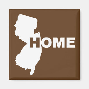 New Jersey Home Away From State Fridge Magnet