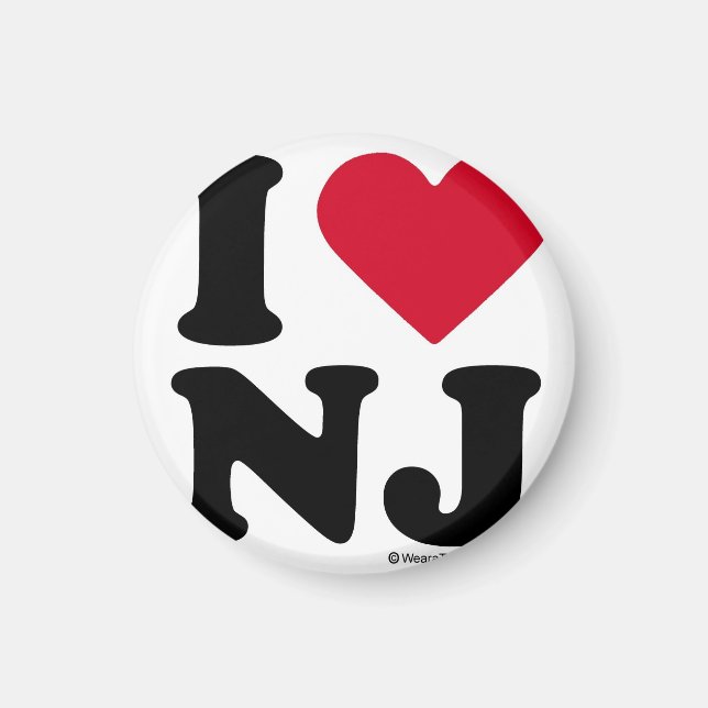 NEW JERSEY - "I LIEBE NJ" "I LIEBE NEW JERSEY" MAGNET (Vorne)