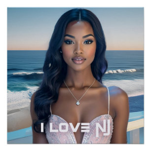 NEW JERSEY - ICH LIEBE NJ POSTER