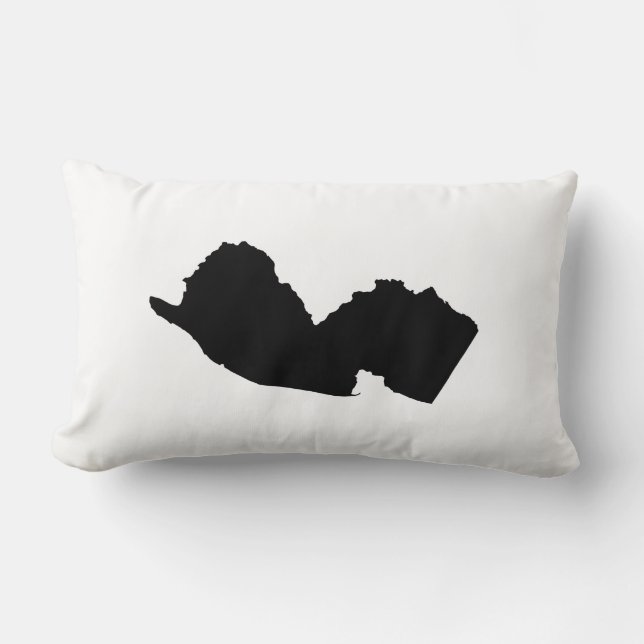 New Jersey in Black and White Lendenkissen (Vorderseite)