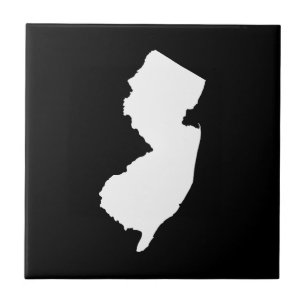 New Jersey in Weiß und Schwarz Fliese