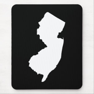New Jersey in Weiß und Schwarz Mousepad