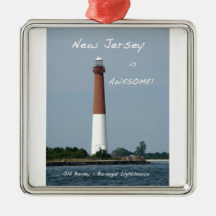 New Jersey ist Phantastisch - Barnegat Lighthouse Silbernes Ornament