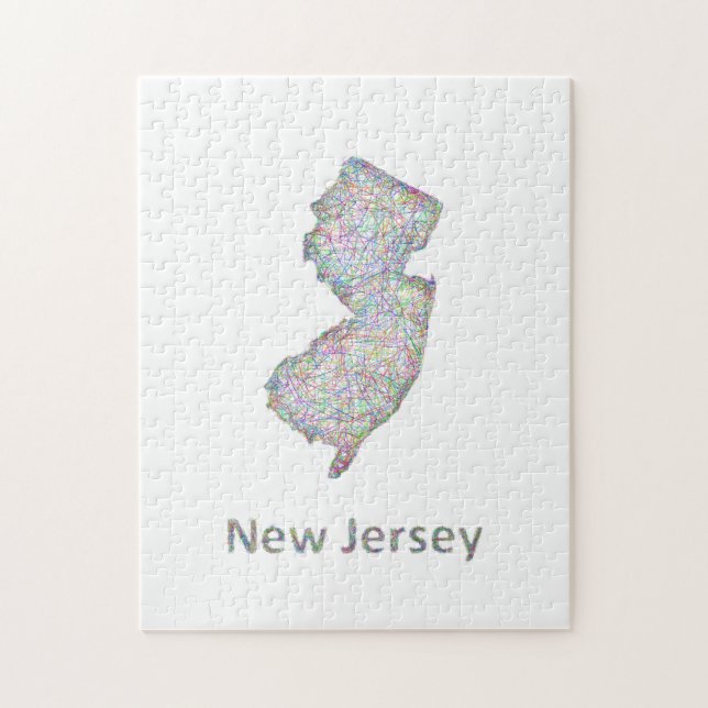 New-Jersey Karte Puzzle (Vertikal)