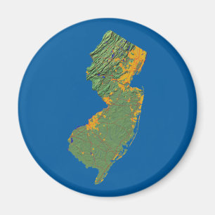 New-Jersey Karten-Magnet Magnet