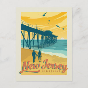 New Jersey Küstenlinie Postkarte