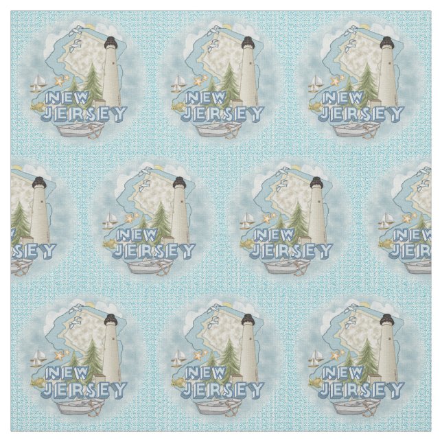 New Jersey Lighthouse Stoff (Muster)