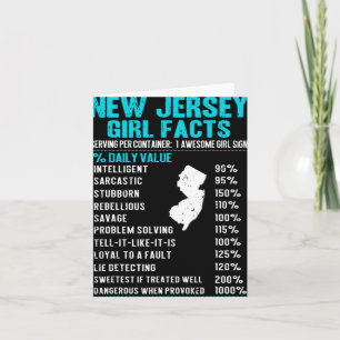New Jersey Mädchen Fakten Lustiges Geburtstagsgesc Karte
