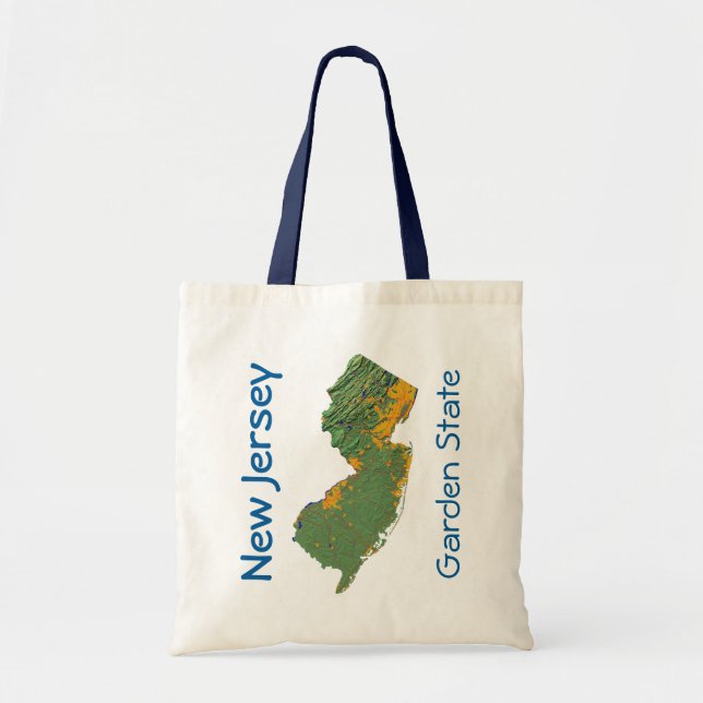 New Jersey Map Bag Tragetasche (Vorne)