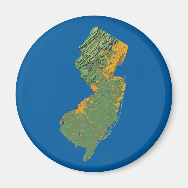 New Jersey Map Magnet (Vorne)