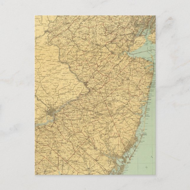 New Jersey Map Postkarte (Vorderseite)