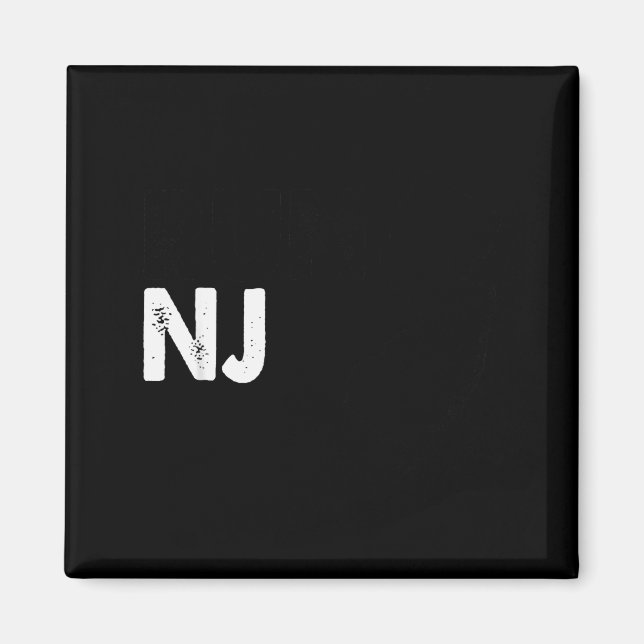 New Jersey Marathon Shirt, Run Nj  Magnet (Vorne)