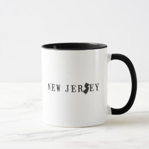 New-Jersey Name mit Staats-geformtem Buchstaben Tasse
