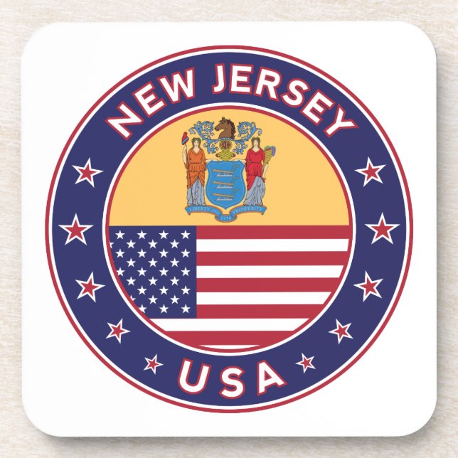 New Jersey, New Jersey-Aufkleber, Handy-Gehäuse, T Getränkeuntersetzer (Vorderseite)