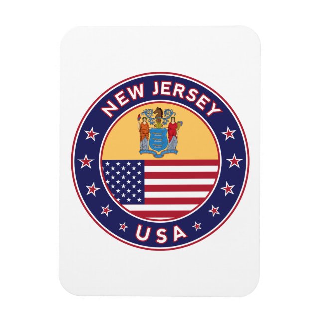 New Jersey, New Jersey-Aufkleber, Handy-Gehäuse, T Magnet (Vertikal)