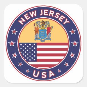 New Jersey, New Jersey, phone heiraten zu sticker, Quadratischer Aufkleber