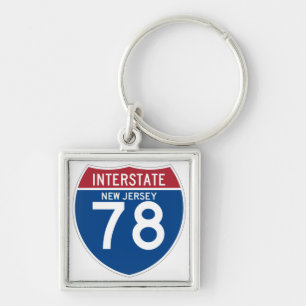 New-Jersey NJ I-78 Autobahn-Schild - Schlüsselanhänger