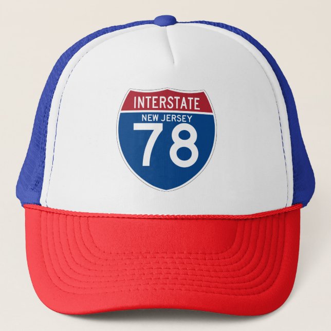 New-Jersey NJ I-78 Autobahn-Schild - Truckerkappe (Vorderseite)
