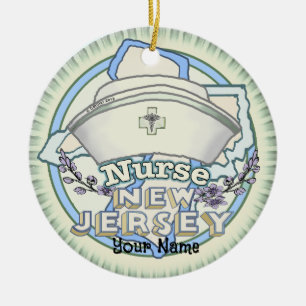New Jersey Nurse Keramik Ornament