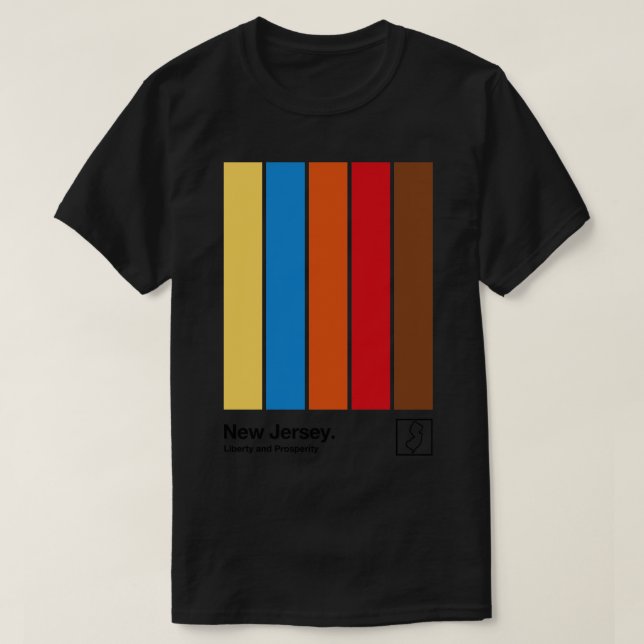New Jersey Original Minimalistisch Artwork Design T-Shirt (Design vorne)