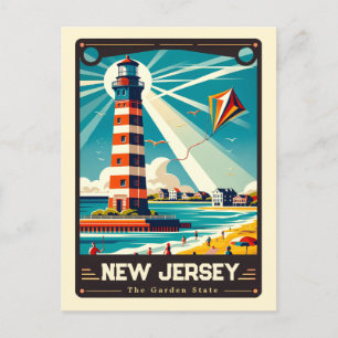 New Jersey Patriotischer Geist Vintage Postkarte