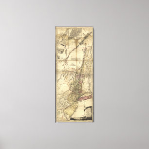 New-Jersey Pennsylvania New York Karte (1777) Leinwanddruck