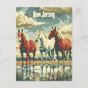 New Jersey Pferde Postkarte