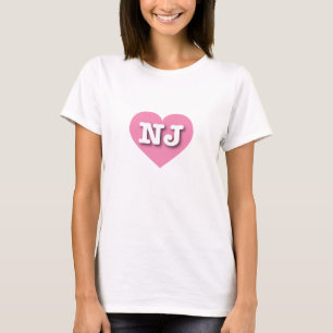 New Jersey Pink Heart - I Liebe NJ T-Shirt