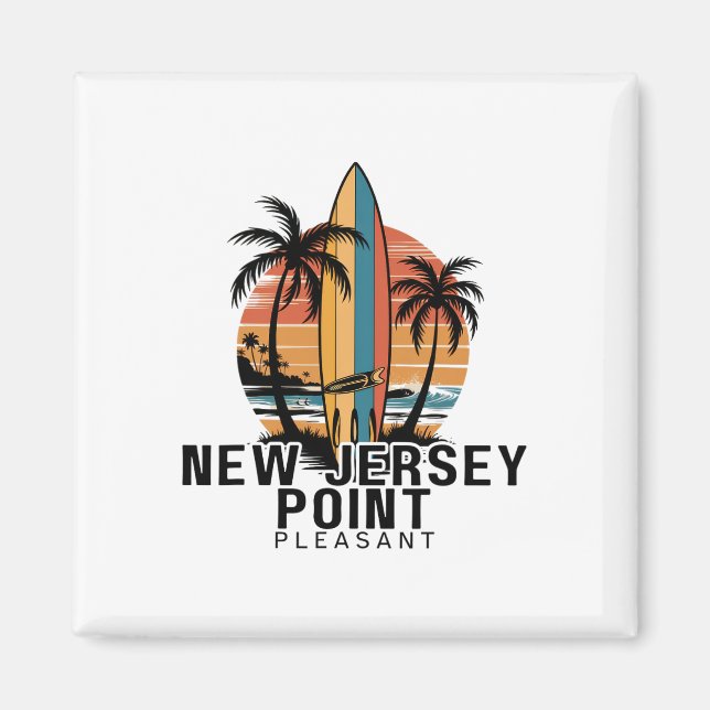 New Jersey Point Pleasant Surfen Surfer _1  Magnet (Vorne)