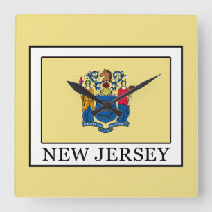 New Jersey Quadratische Wanduhr