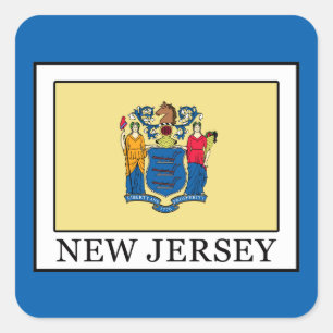 New Jersey Quadratischer Aufkleber