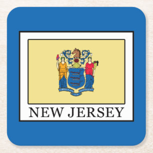 New Jersey Rechteckiger Pappuntersetzer