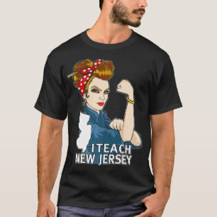 New Jersey Red for Ed Brown Hair Strong Teacher Gi T-Shirt