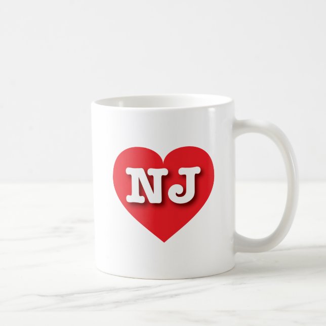 New Jersey Red Heart - I Liebe NJ Kaffeetasse (Rechts)
