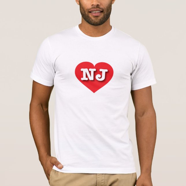New Jersey Red Heart - I Liebe NJ T-Shirt (Vorderseite)