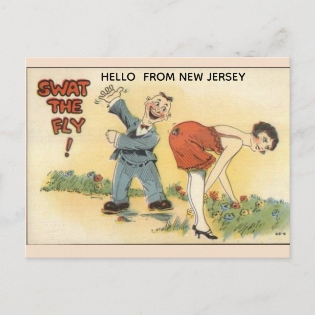 NEW JERSEY RETRO LUSTIGE POSTKARTE (Vorderseite)