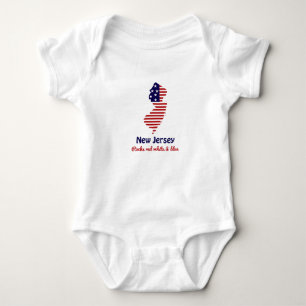 New Jersey Rocks Red White & Blue Säugling Strampl Baby Strampler