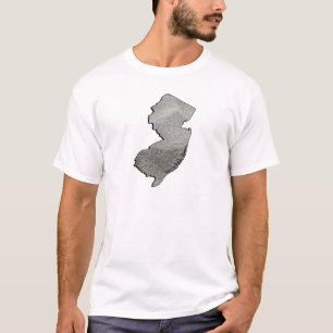New Jersey Sandy Staat Kontur T-Shirt