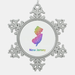 New-Jersey Schneeflocken Zinn-Ornament