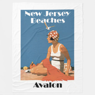 New-Jersey setzt ~ Avalon auf den Strand Fleecedecke