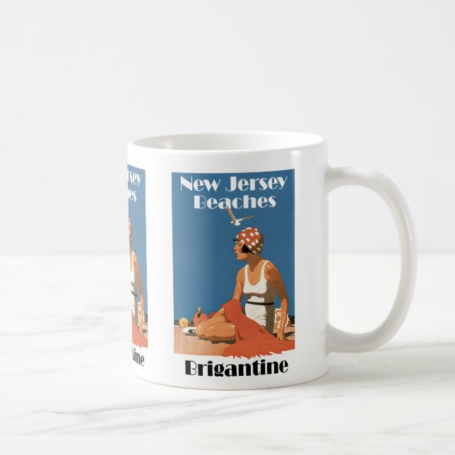 New-Jersey setzt ~ Brigantine auf den Strand Kaffeetasse (Rechts)
