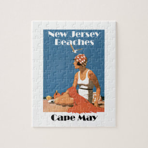 New-Jersey setzt ~ Cape May auf den Strand Puzzle