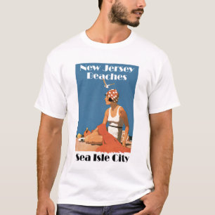 New-Jersey setzt ~ Seeinsel-Stadt auf den Strand T-Shirt