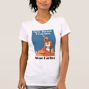 New-Jersey setzt ~ Steinhafen auf den Strand T-Shirt