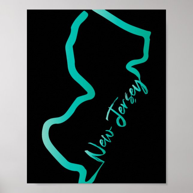 New Jersey Shirt Jersey Graphic Tees For Women. Me Poster (Vorne)