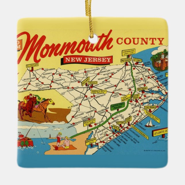 New Jersey Shore Postcard Keramikornament (Vorderseite)