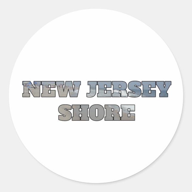 New Jersey Shore Runder Aufkleber (Vorderseite)