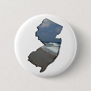 New Jersey Shore Staat Kontur Button